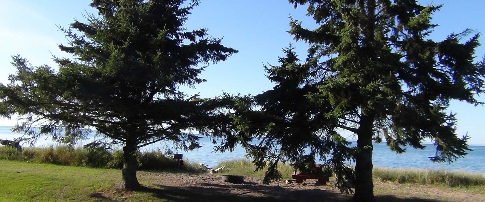 Tent camping on the south shore of Lake Superior